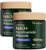 Welitalisync: bouteille nad-plus liposomale offrant énergie potentielle et clarté.