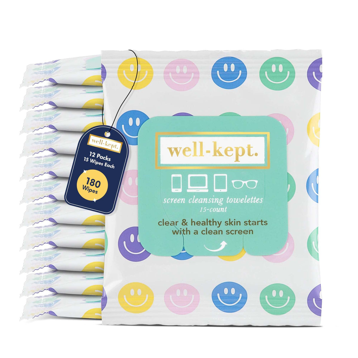 Well-Kept lingettes lunettes et ecrans, nettoyage rapide sans traces