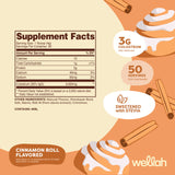 Doseur Wellah Colostrum Cinnamon Roll, prise facile et pratique.