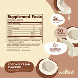 Pot Wellah Colostrum Saveur Crème de Coco avec dosage précis par portion.