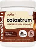 Wellah Colostrum Rocher et Chocolat, bouteille, goût riche pour démarrer la journée.