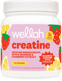 Wellah Créatine pour femmes – bouteille Fraise-Citronnade, goût frais et utilisation quotidienne pratique.