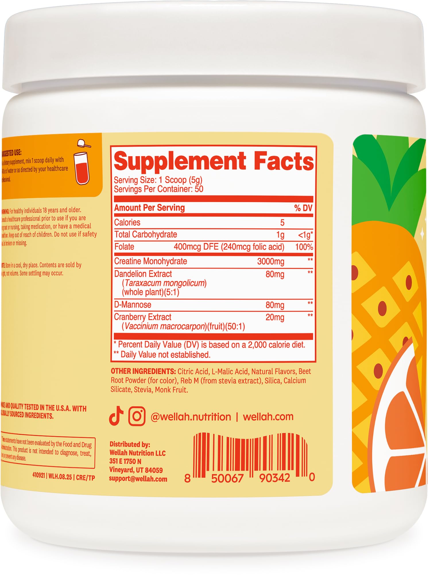 Certifications NSF et GMP, qualité assurée pour Wellah Creatine.