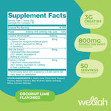 Wellah Creatine pour femmes - cuillère-dose, dosage simple dans l’entraînement.