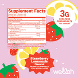 Wellah Créatine pour femmes – poudre créatine-monohydrate, dosage précis pour l'entraînement.