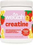 Wellah Creatine en poudre Fraise-Citronnade prête à mélanger pour l’endurance.