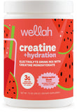 Wellah Créatine Hydratation – bouteille de 30 portions, soutien potentiel à l’entraînement.