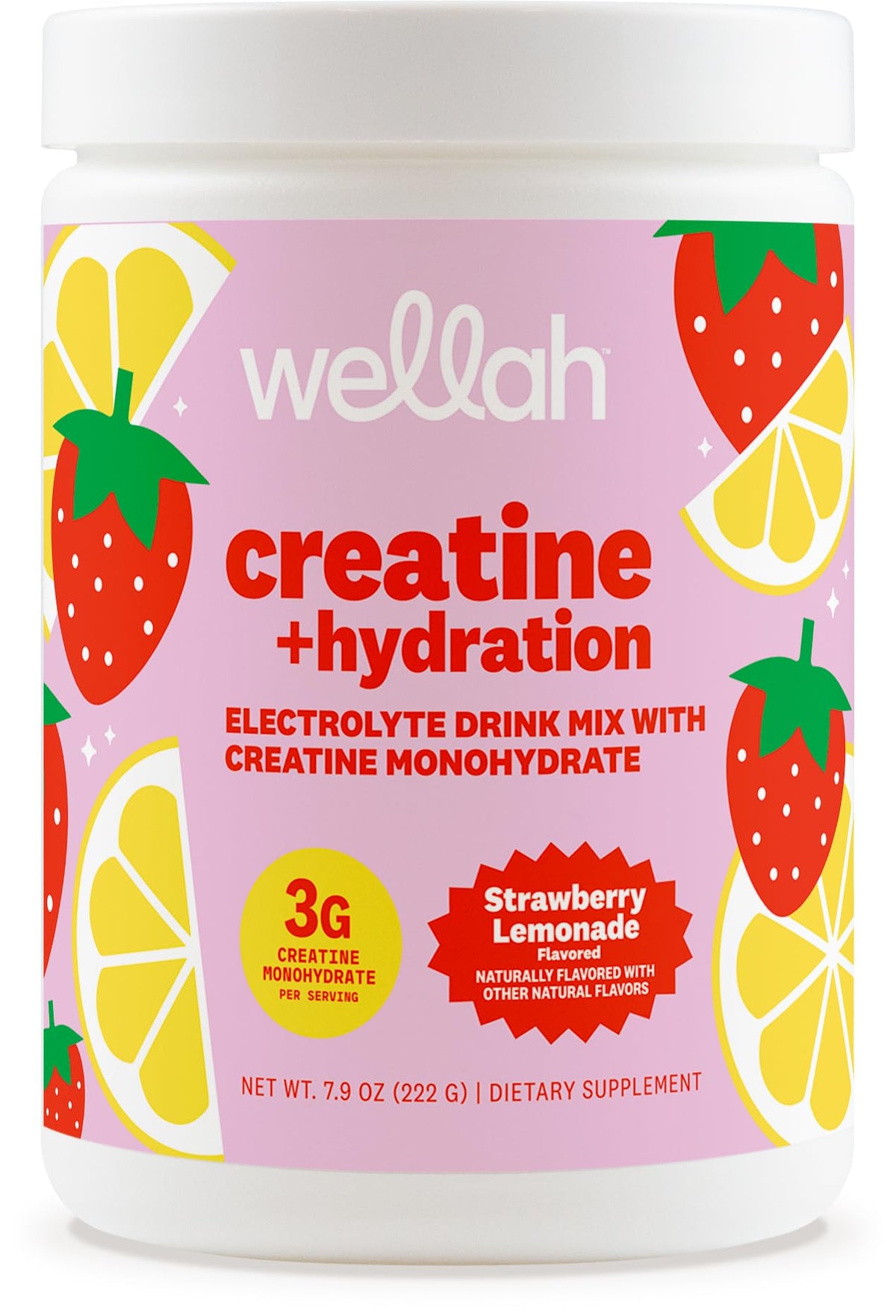 Wellah Creatine + Hydration dans la bouteille, hydratation rapide et énergie soutenue.