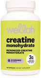 Boîte Wellah Créatine Monohydrate et étiquette claires pour repérage rapide
