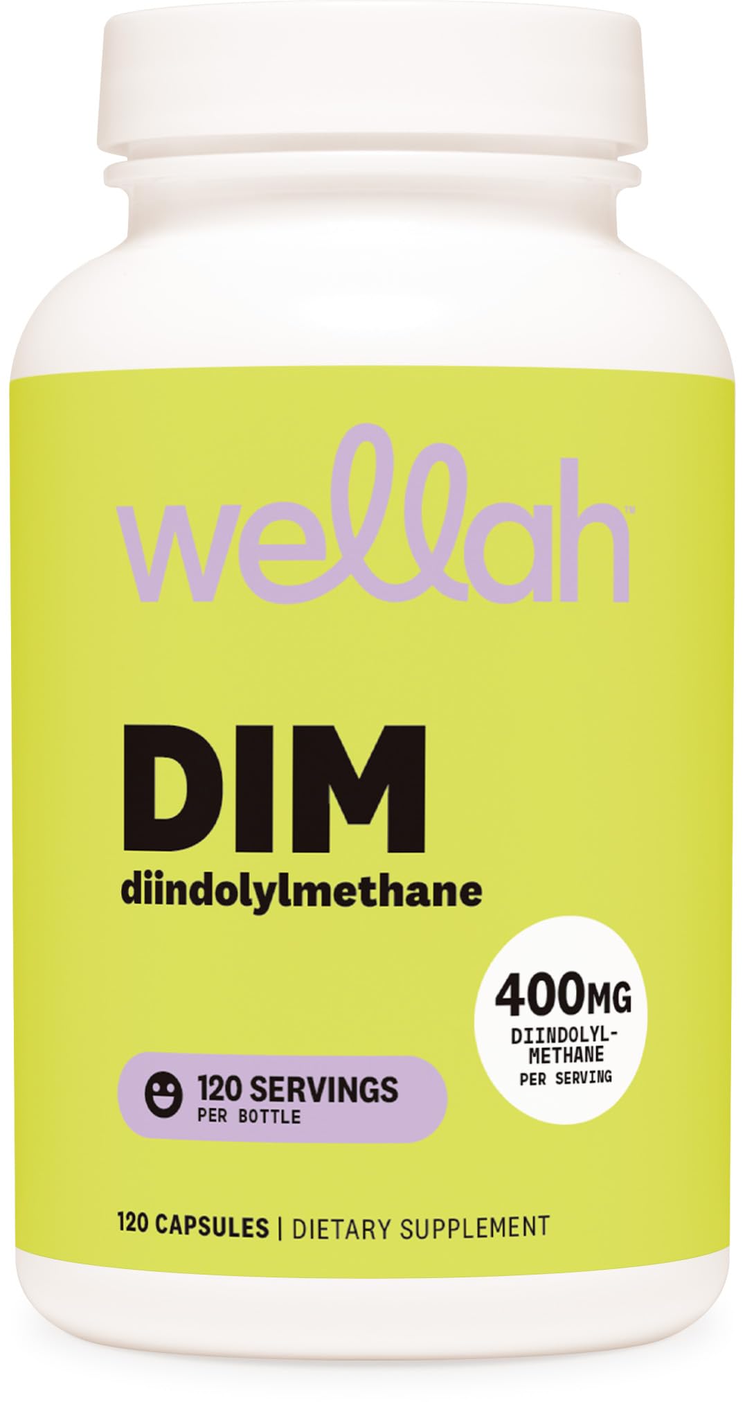 Wellah DIM 400 mg – bouteille de gélules, routine pratique.