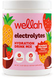 Wellah Électrolytes Poudre fraise pina colada – 50 portions, hydratation rafraîchissante