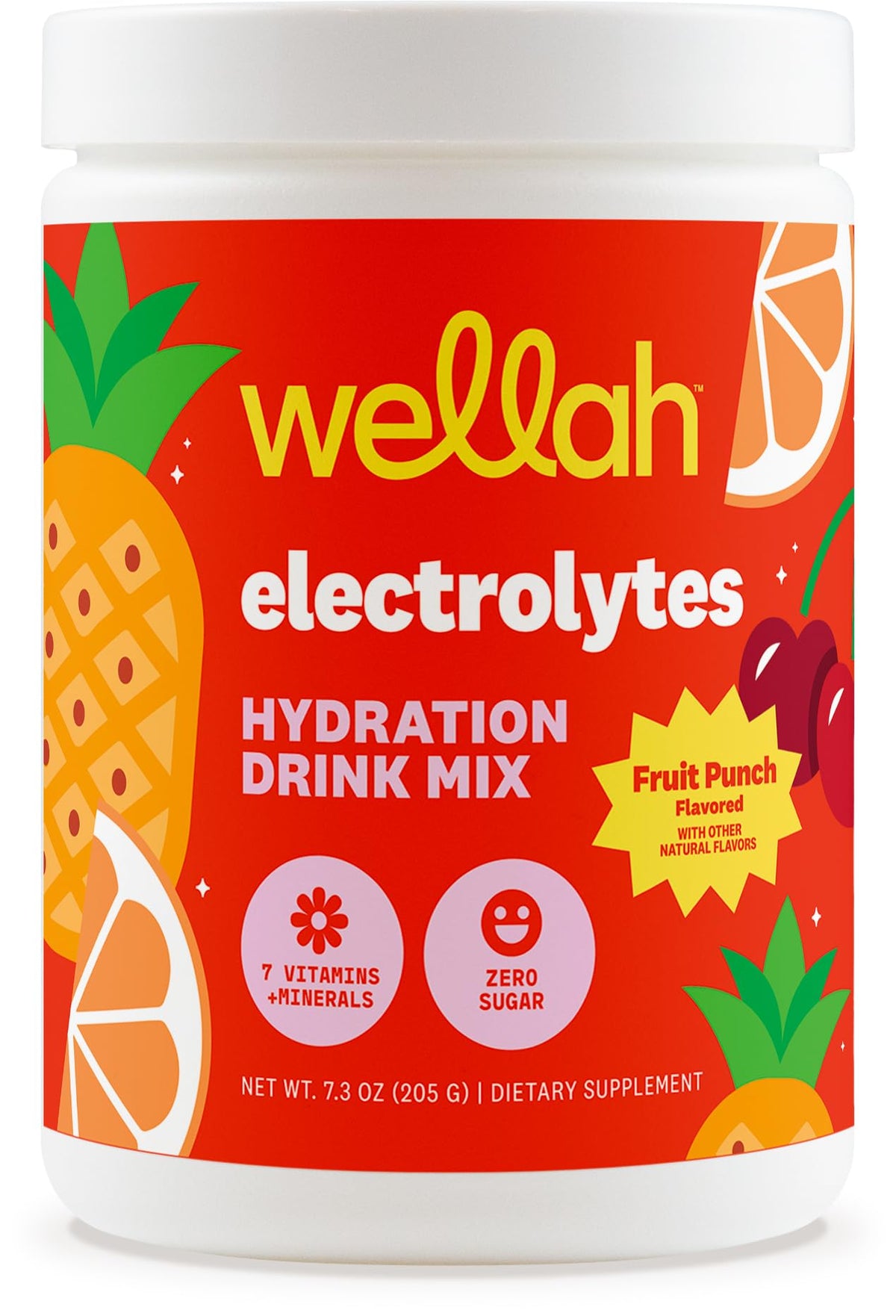 La bouteille Wellah Electrolytes Fruit Punch prête à hydrater et soutenir l'énergie pendant l'effort.