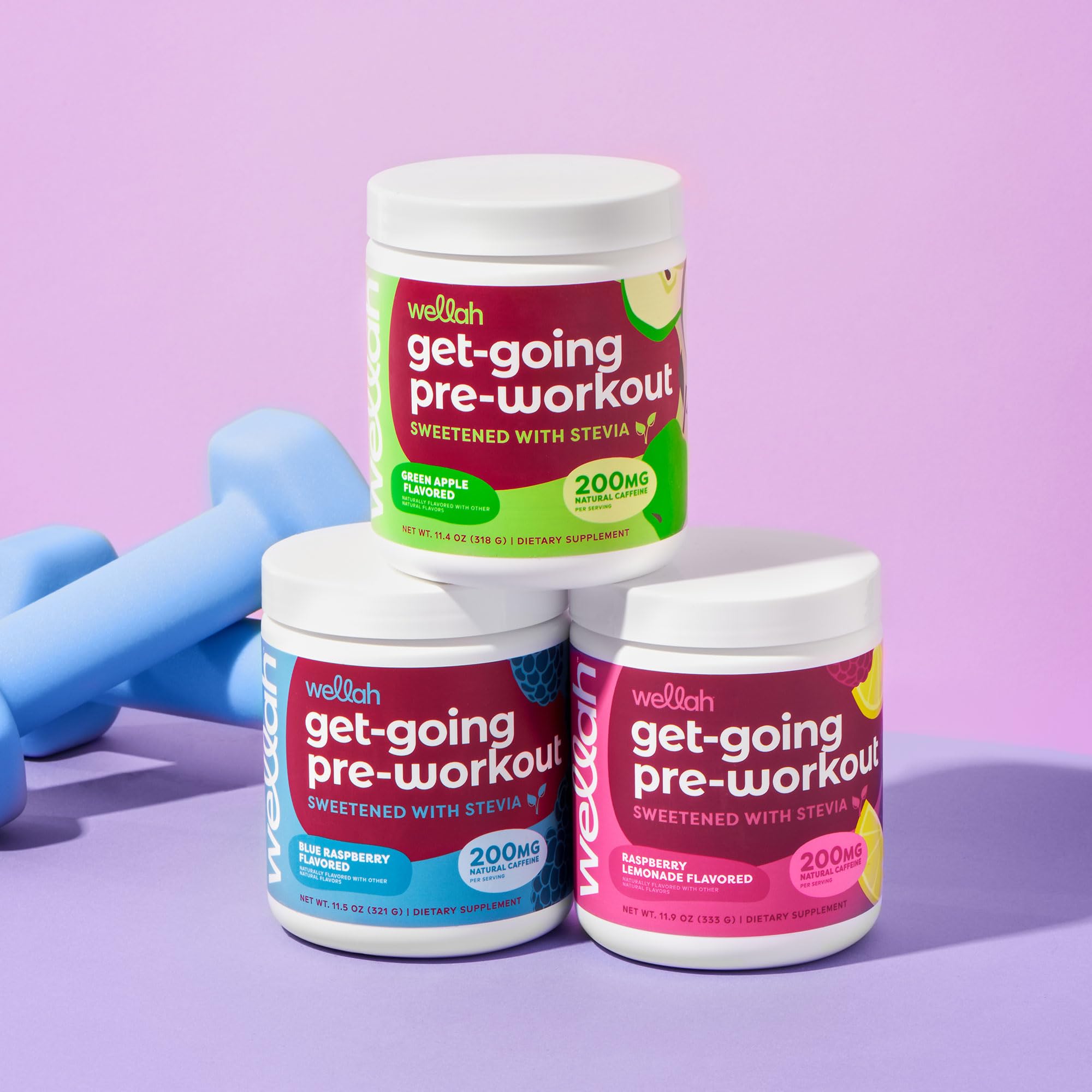 Wellah Get-Going ingrédients citrulline malate et L-theanine pour soutenir l’effort.