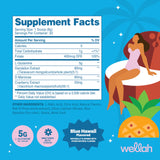 Paquet 50 portions Wellah L-Glutamine Blue Hawaii, dosage pratique