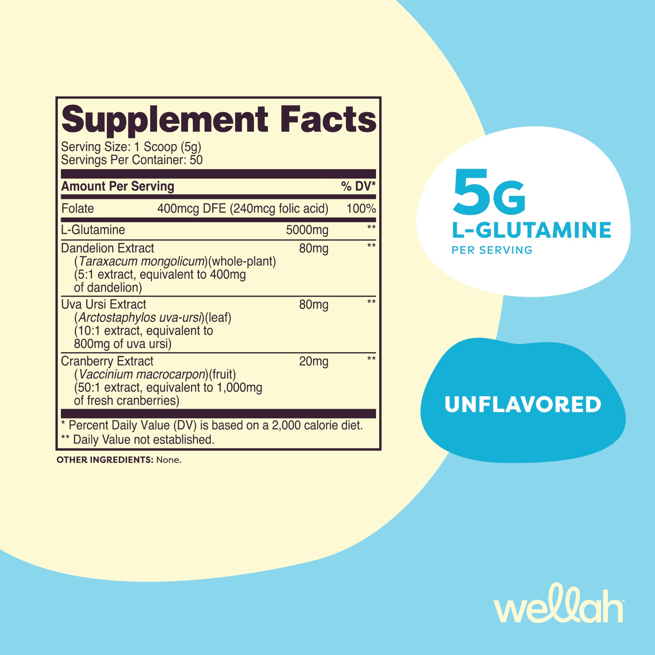 Doseur intégré facilitant le mesurage quotidien de Wellah L-Glutamine.