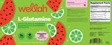 Préparation d'une boisson Wellah L-Glutamine avec goût Pastèque-Citron Vert.