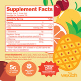 Wellah L-Glutamine Poudre Punch Tropical — cuillère-doseuse intégrée.
