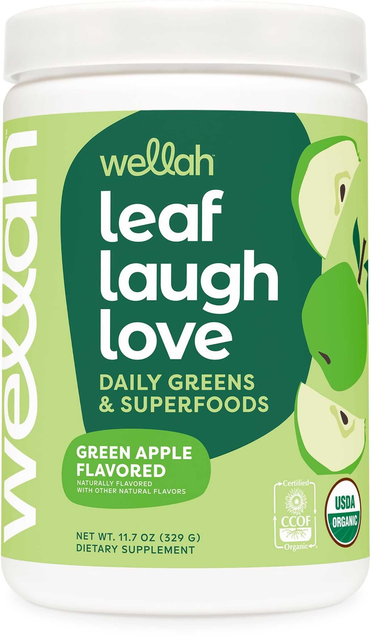 Wellah Leaf Laugh Love Poudre Verdure Pomme-Verte en boîte, pratique pour votre routine quotidienne