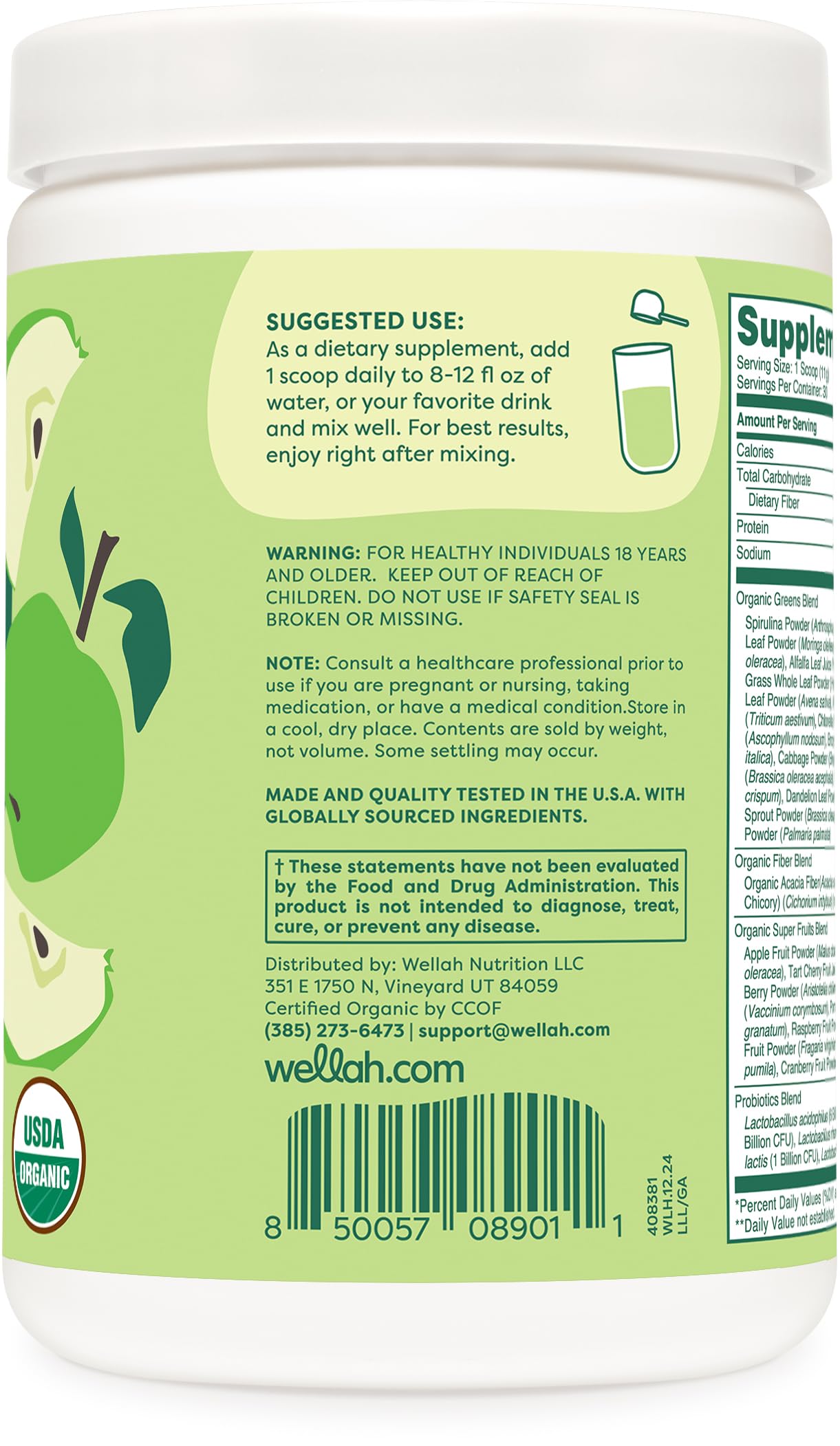 Wellah Leaf Laugh Love Poudre Verdure Pomme-Verte se mélange facilement à l’eau