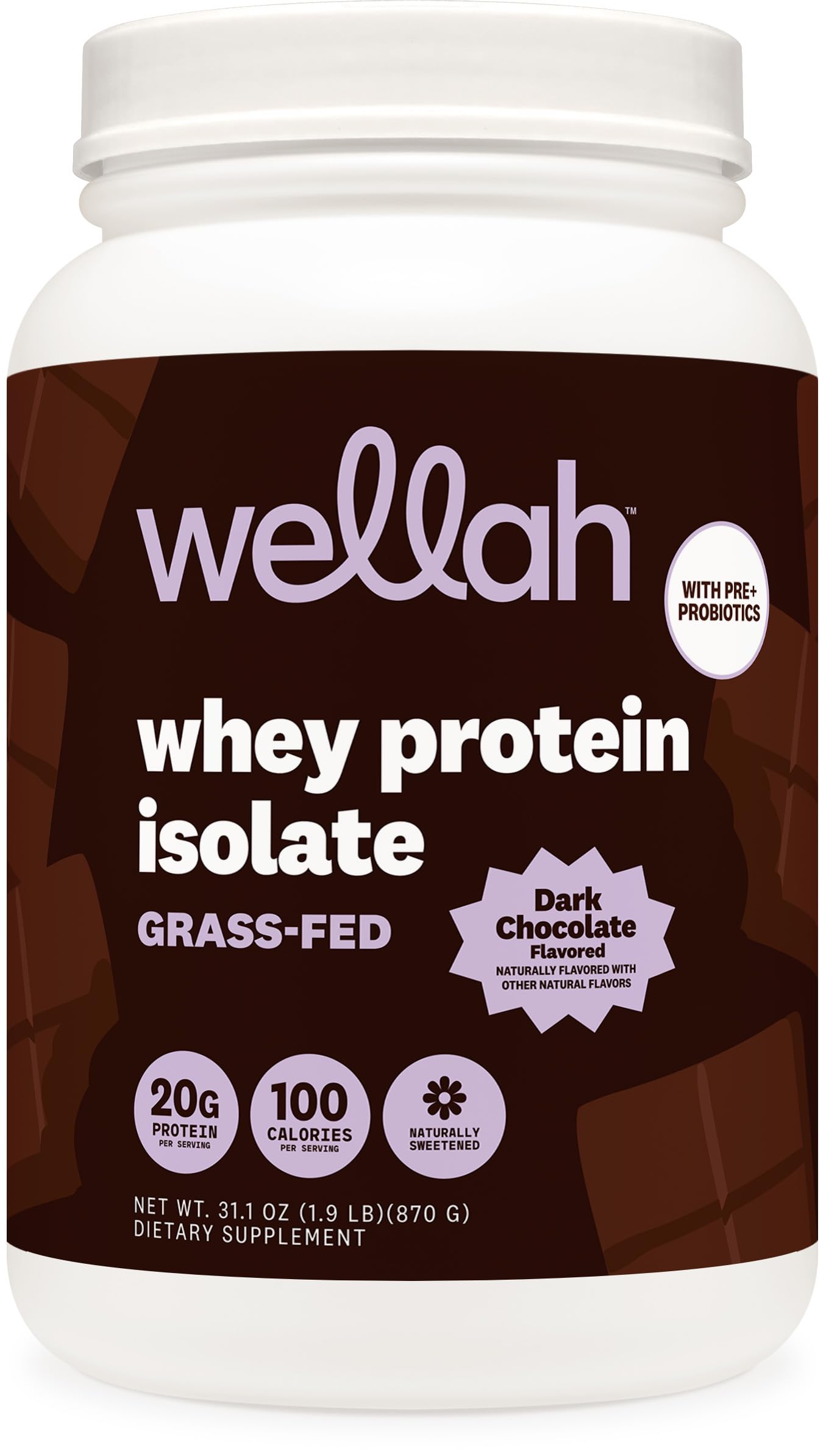 Wellah poudre whey isolate chocolat noir, énergie musculaire après l'entraînement