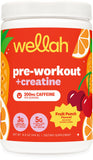 Bouteille Wellah Pré-Workout saveur fruits rouges prête pour l'entraînement