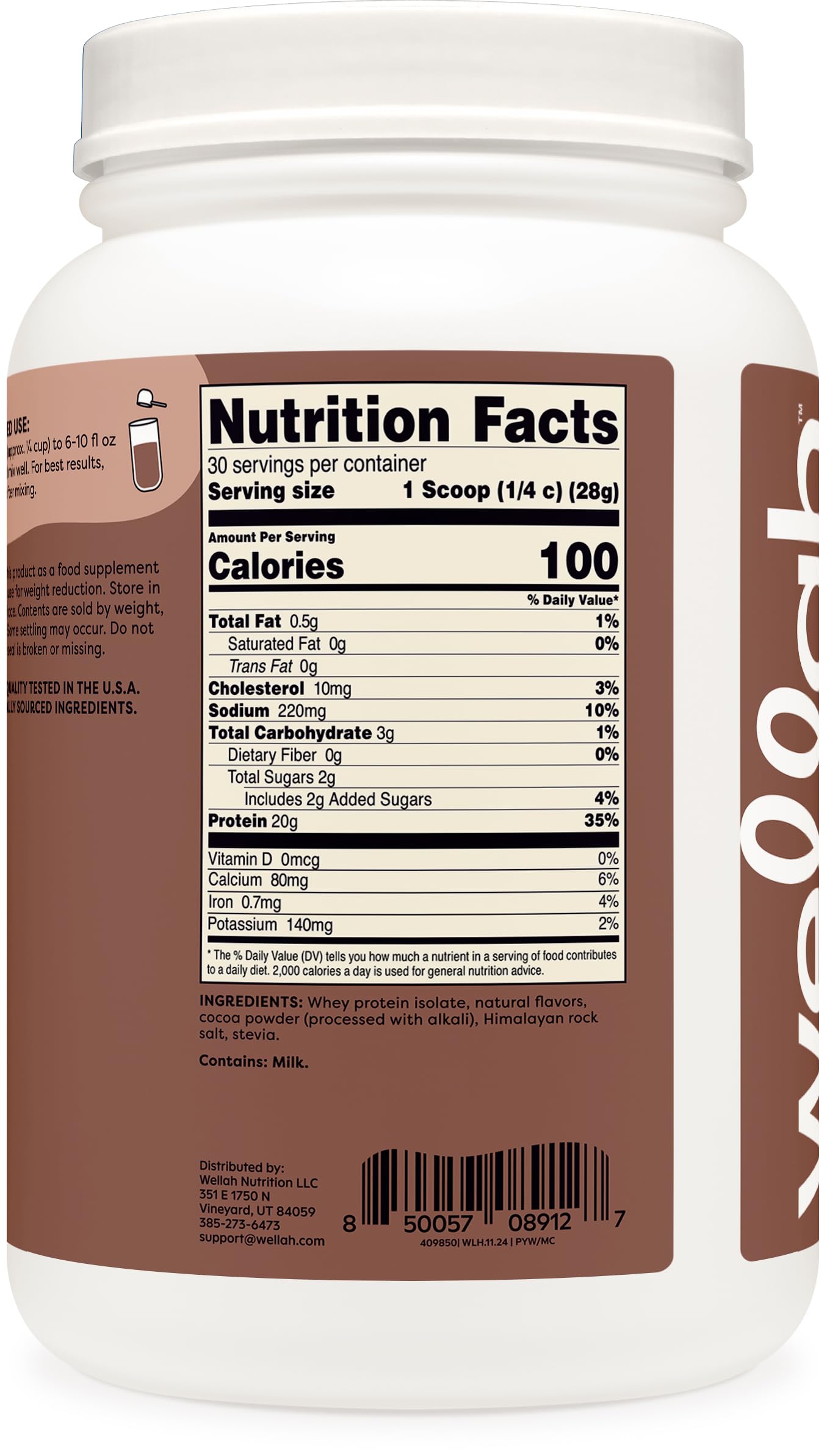 Wellah Protein Your Whey : etiquette-certifications NSF-GMP et contrôles qualité