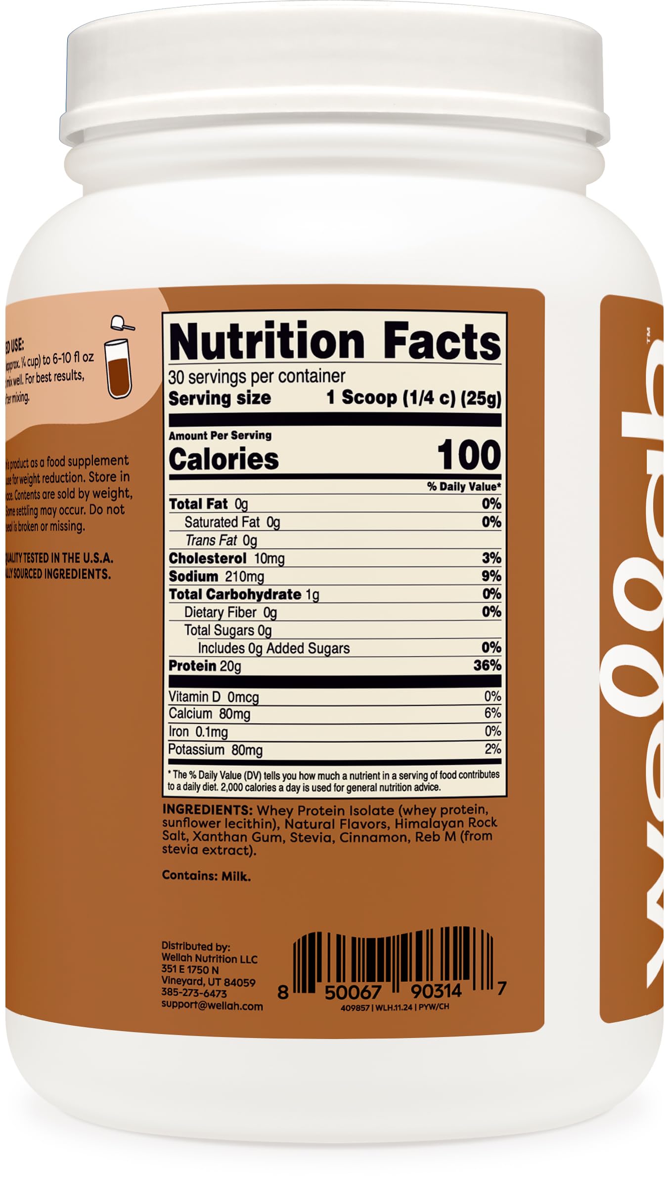 Wellah Protein Your Whey, mélange-eau rapide, shake lisse et agréable.