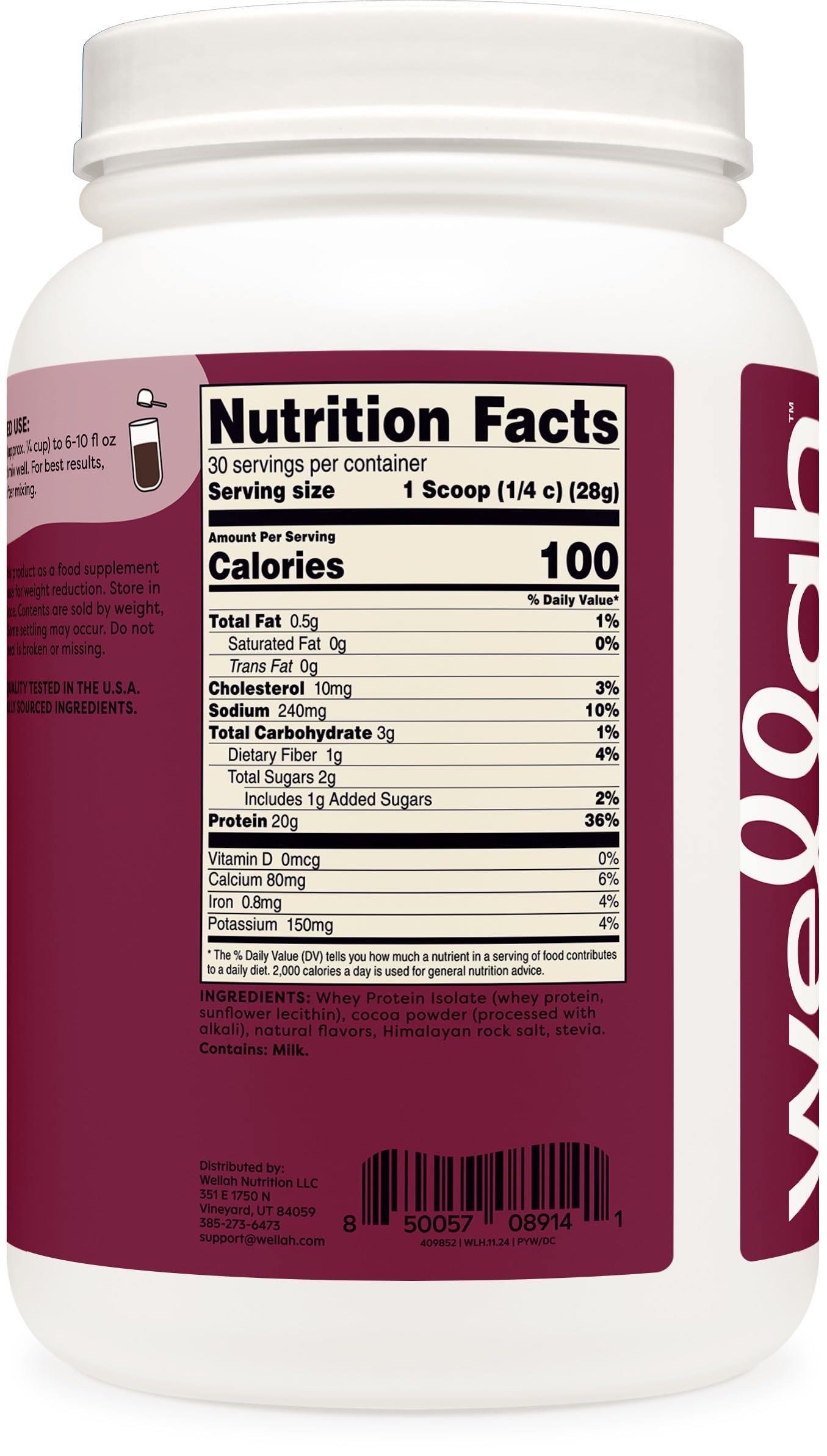 Wellah Protein Your Whey: verre mixeur pour des mélanges onctueux en quelques secondes.