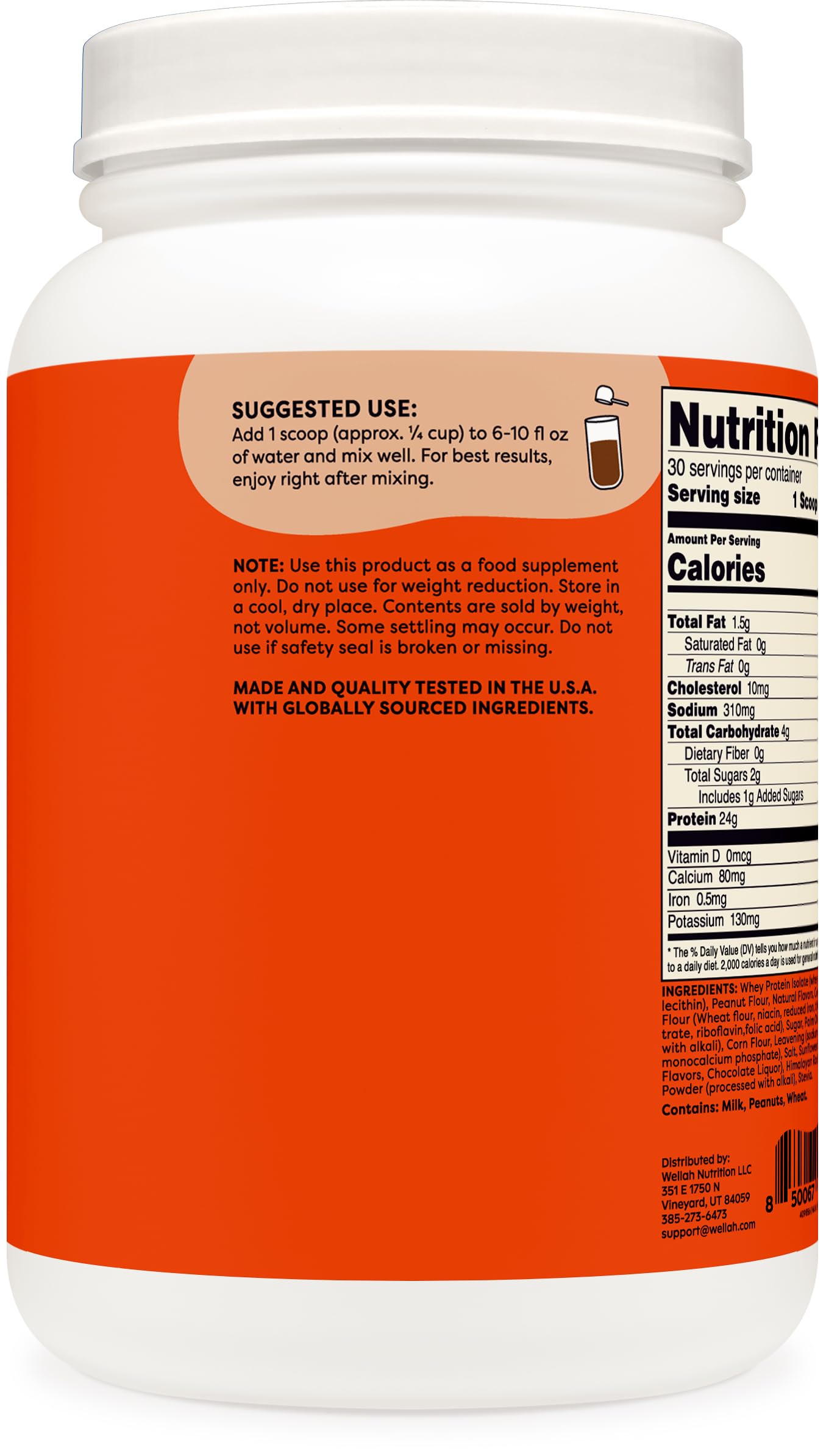 Wellah Protein Votre Whey : mélange facile dans un mélangeur.