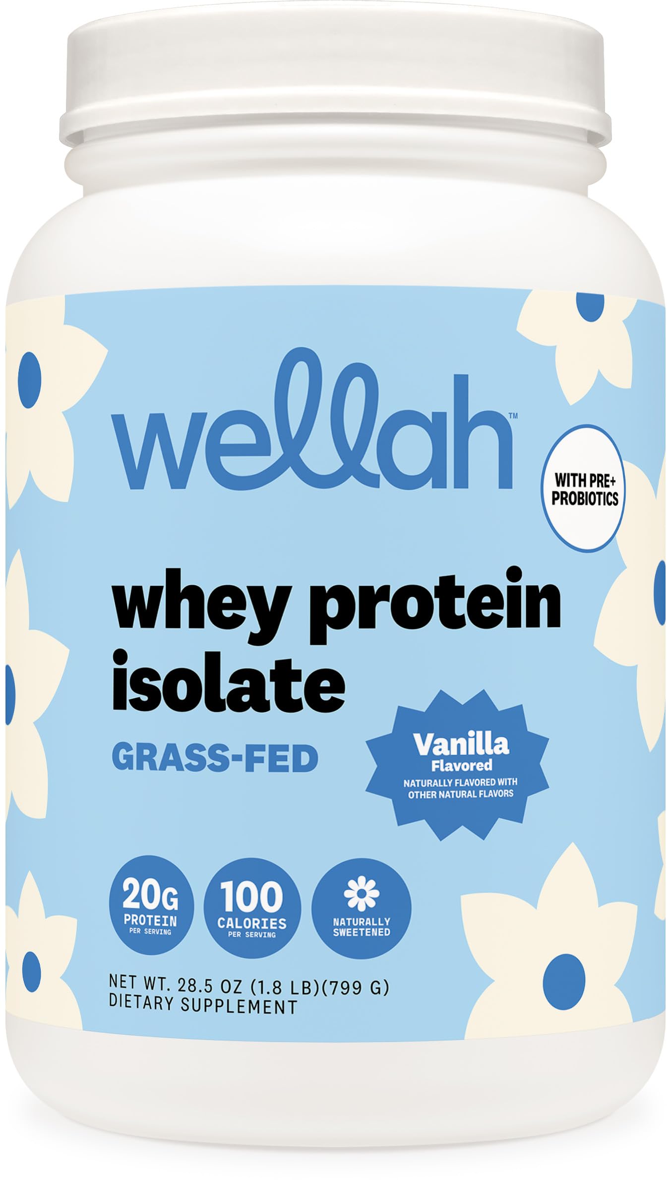 Wellah Whey Vanille – poudre protéinée pour soutenir les muscles après l’entraînement.