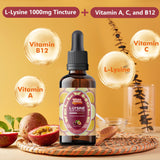Well&Whole L-Lysine avec vitamines A, C et B12, synergie nutritionnelle