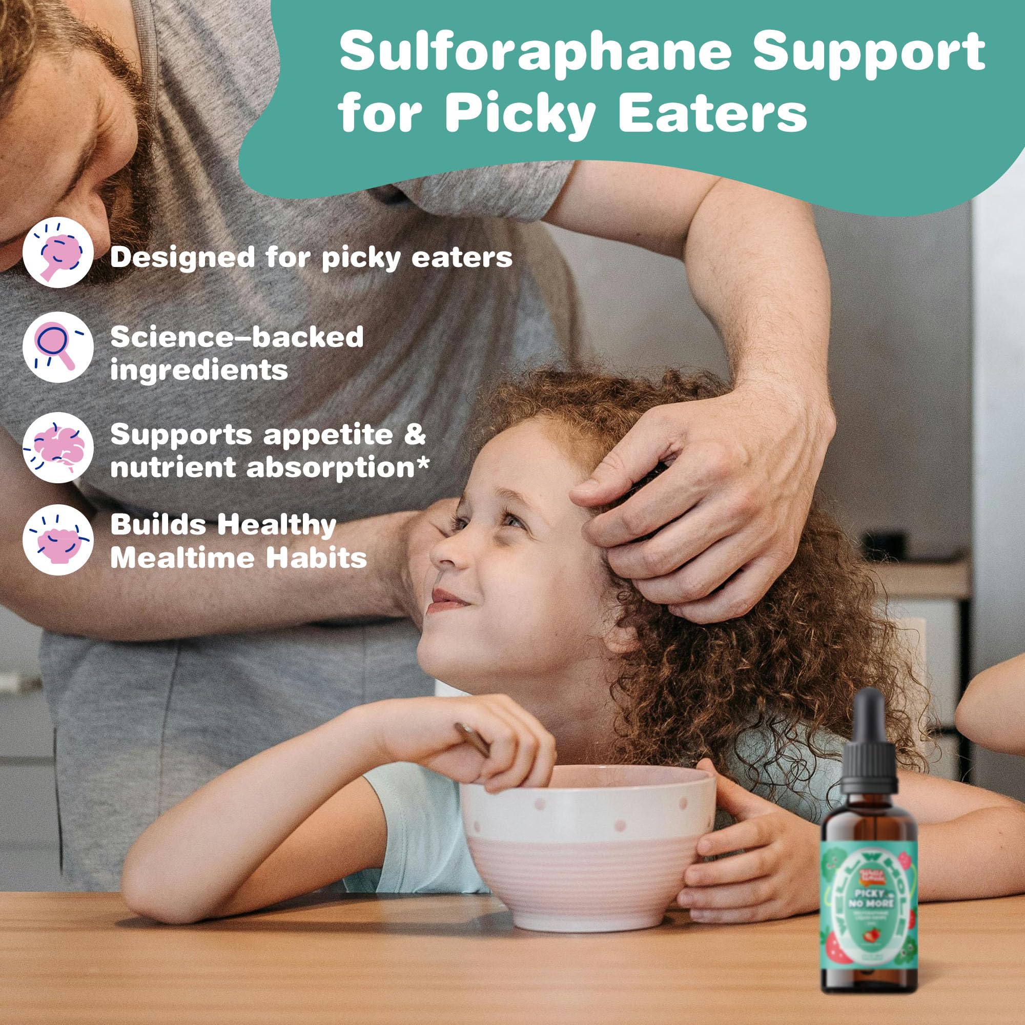 Well&Whole sulforaphane pour enfants avec gouttes faciles à incorporer dans le verre