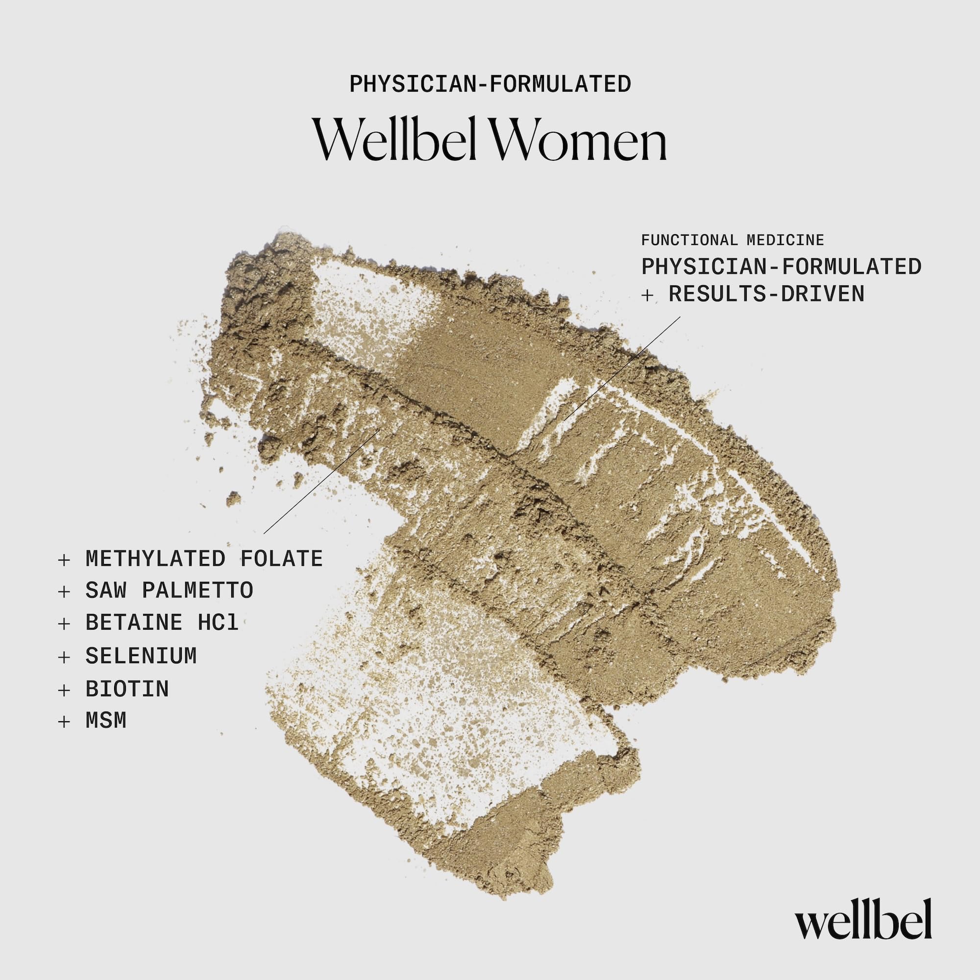 WELLBEL Femmes, ingrédients véganes sans gluten et sans OGM, choix conscient.
