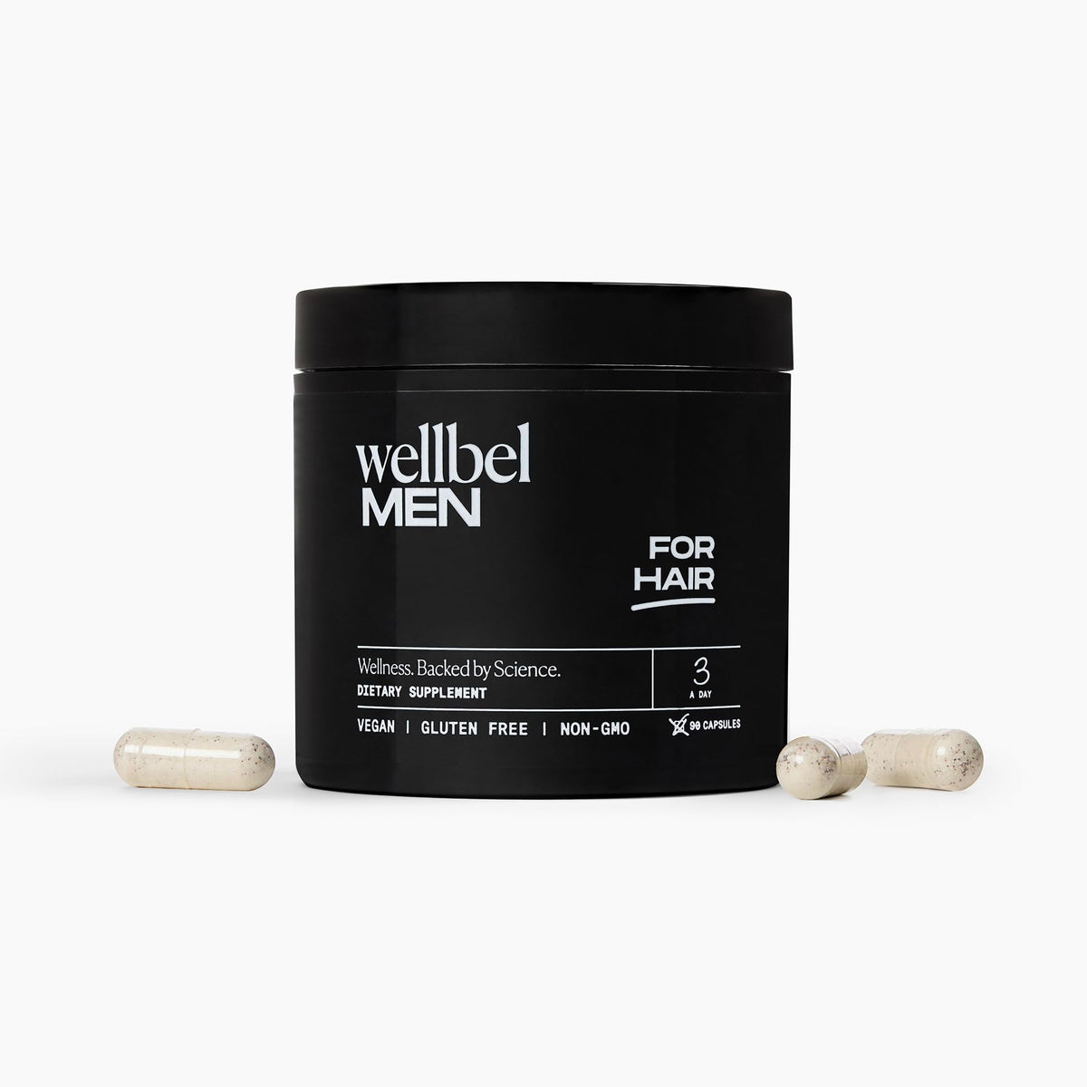 Capsules WELLBEL Men inodores et sans goût, faciles à intégrer au quotidien.