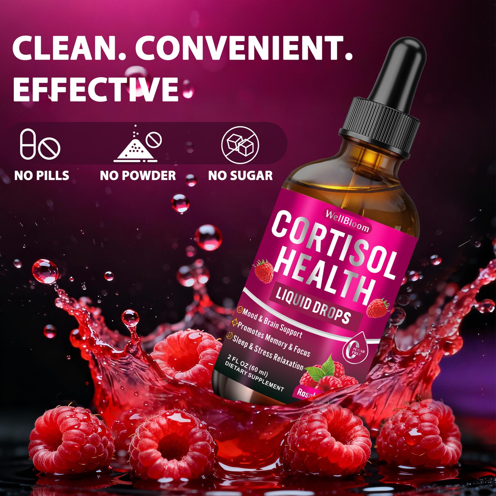 WellBloom Cortisol Reducer — ambiance douce propice au sommeil réparateur.