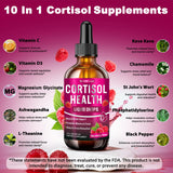 WellBloom Cortisol Reducer — gouttes-framboise avec pipette pour une dose rapide et pratique.