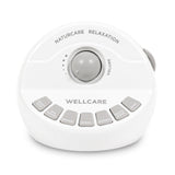 Wellcare Naturcare — bouton de volume rond, réglage facile pour une ambiance nocturne apaisante.