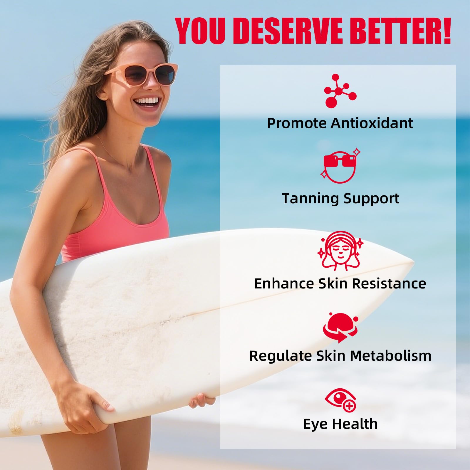 Wellcatcher gommes bronzage emballage verso, liste des ingrédients et usages possibles.