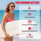 Wellcatcher gommes bronzage emballage verso, liste des ingrédients et usages possibles.