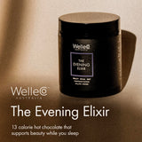 Poudre WelleCo Evening Elixir prête à être mélangée avec de l’eau.