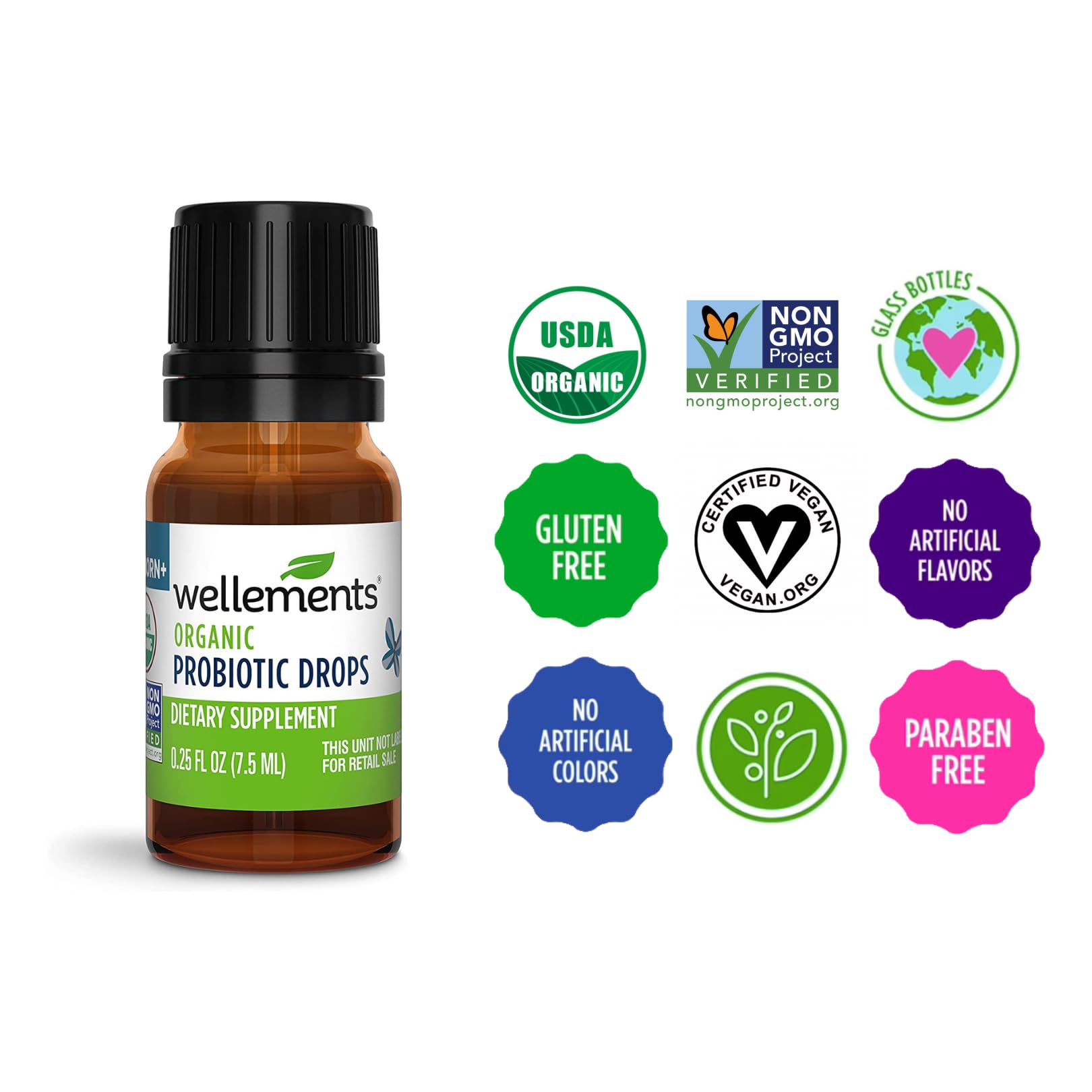 Wellements Probiotique Bébé - mélange facile dans lait maternel ou formule.