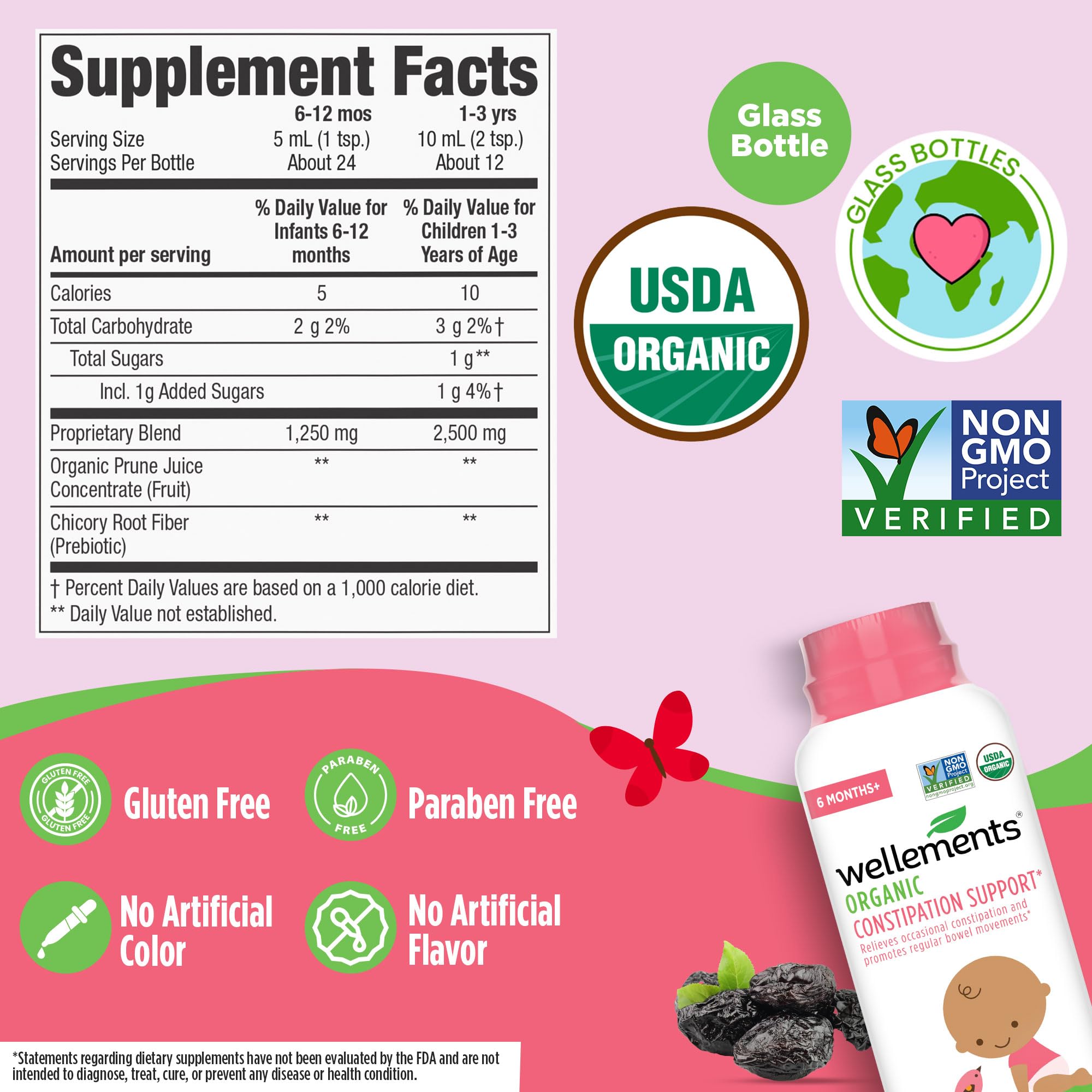 Wellements chicorée fibre prébiotique - soutien de la flore intestinale du tout-petit.