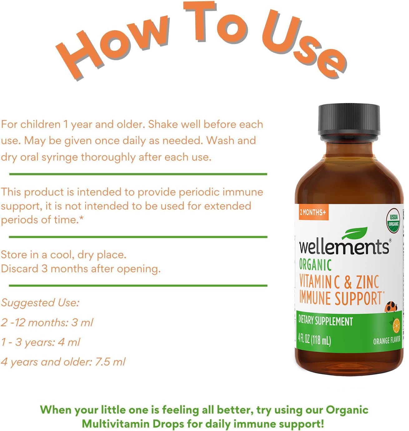 Wellements Immunité: utilisation quotidienne avec doseur pratique pour les routines familiales.