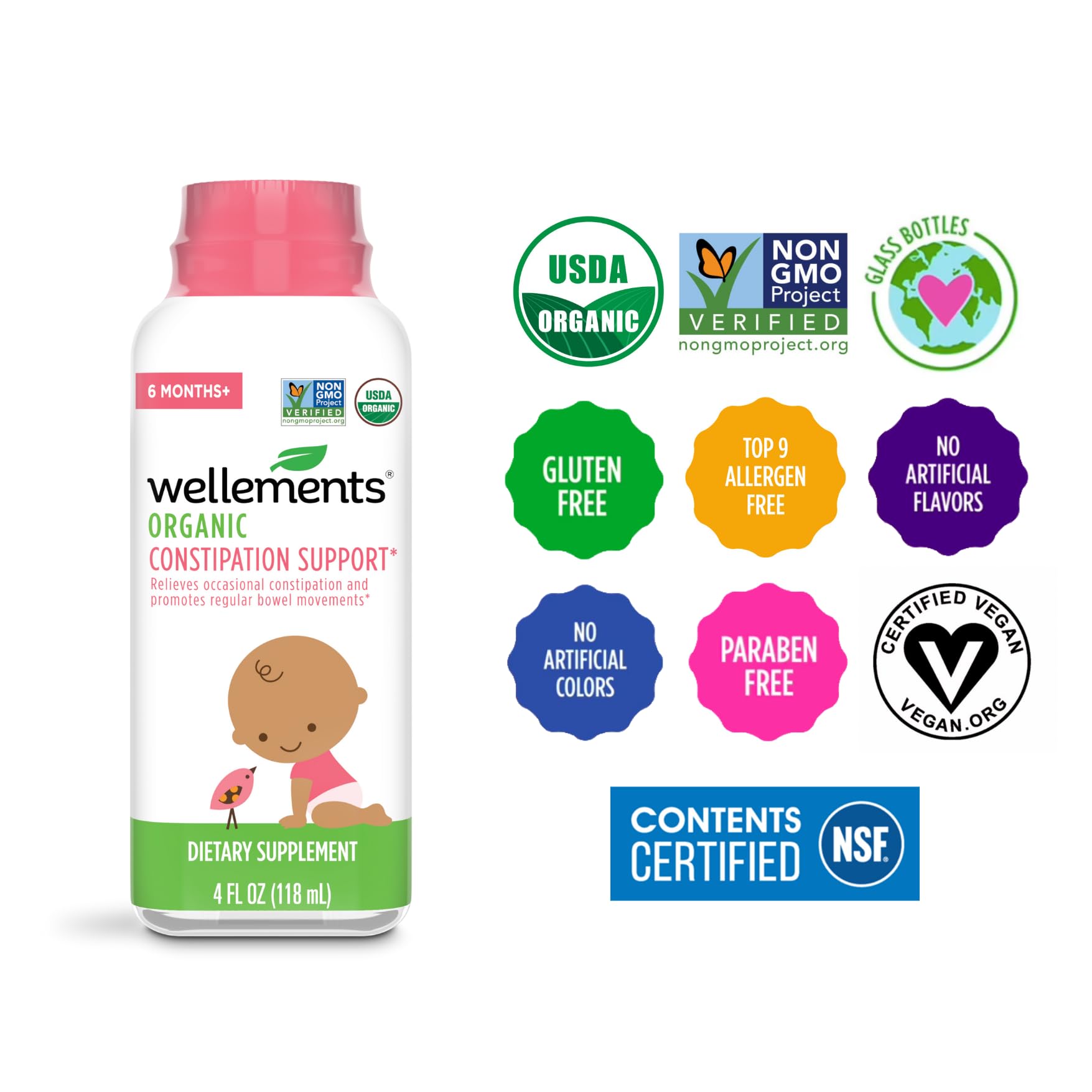 Wellements ingrédients propres - sans parabènes ni colorants artificiels.