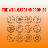 Wellgardens fabrication USA: sans allergènes majeurs et contrôle en laboratoire.