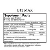 Comprimé Wellgenix B12 Max dissolvant rapidement sous la langue