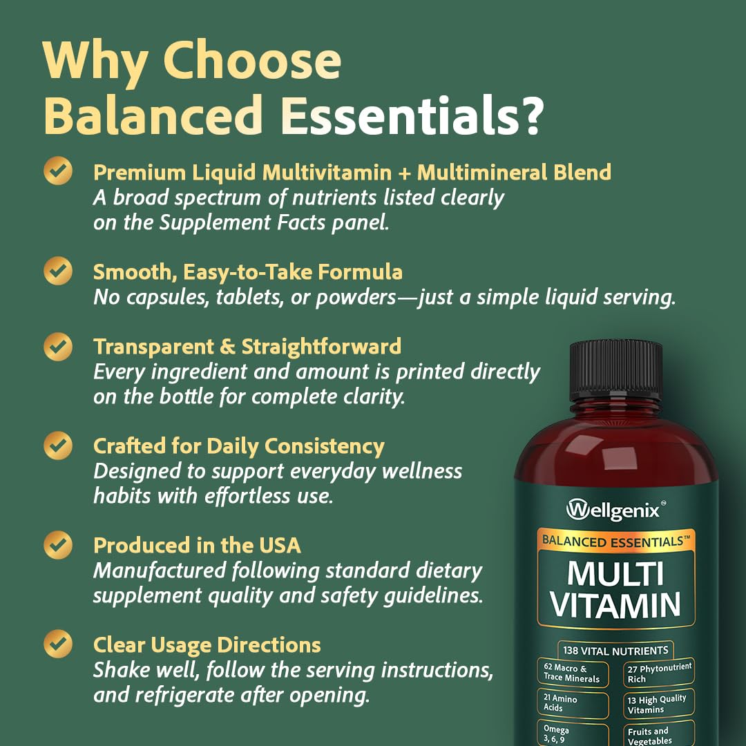Wellgenix Balanced Essentials – bec verseur facilitant le dosage et l’ingestion.