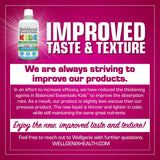 Emballage contenant deux bouteilles Wellgenix Balanced Essentials Enfants pour la routine familiale.