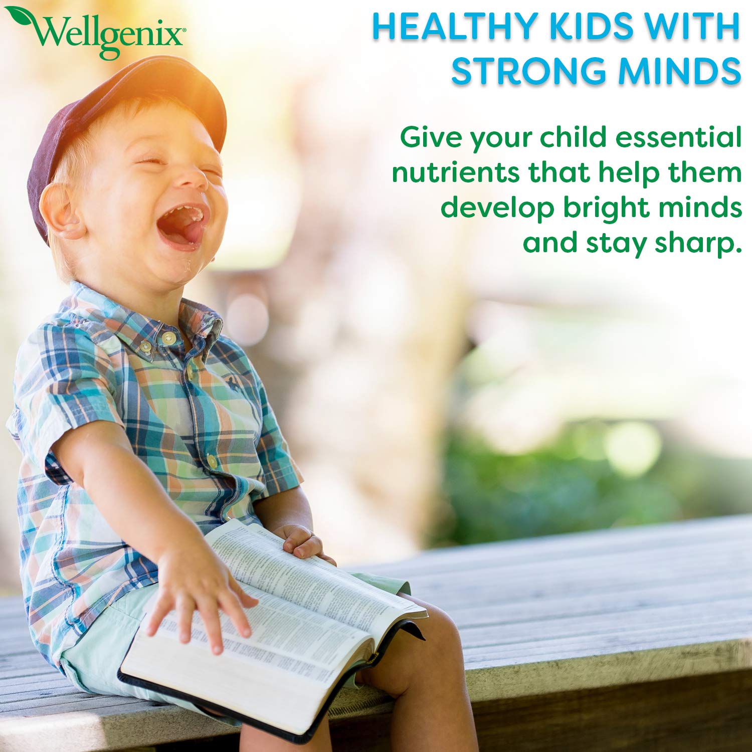Doseur intégré sur Wellgenix Balanced Essentials Enfants pour un dosage précis.