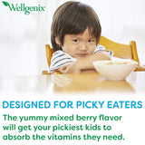 Wellgenix Balanced Essentials Enfants, goût fruité potentiel et praticité du format liquide.